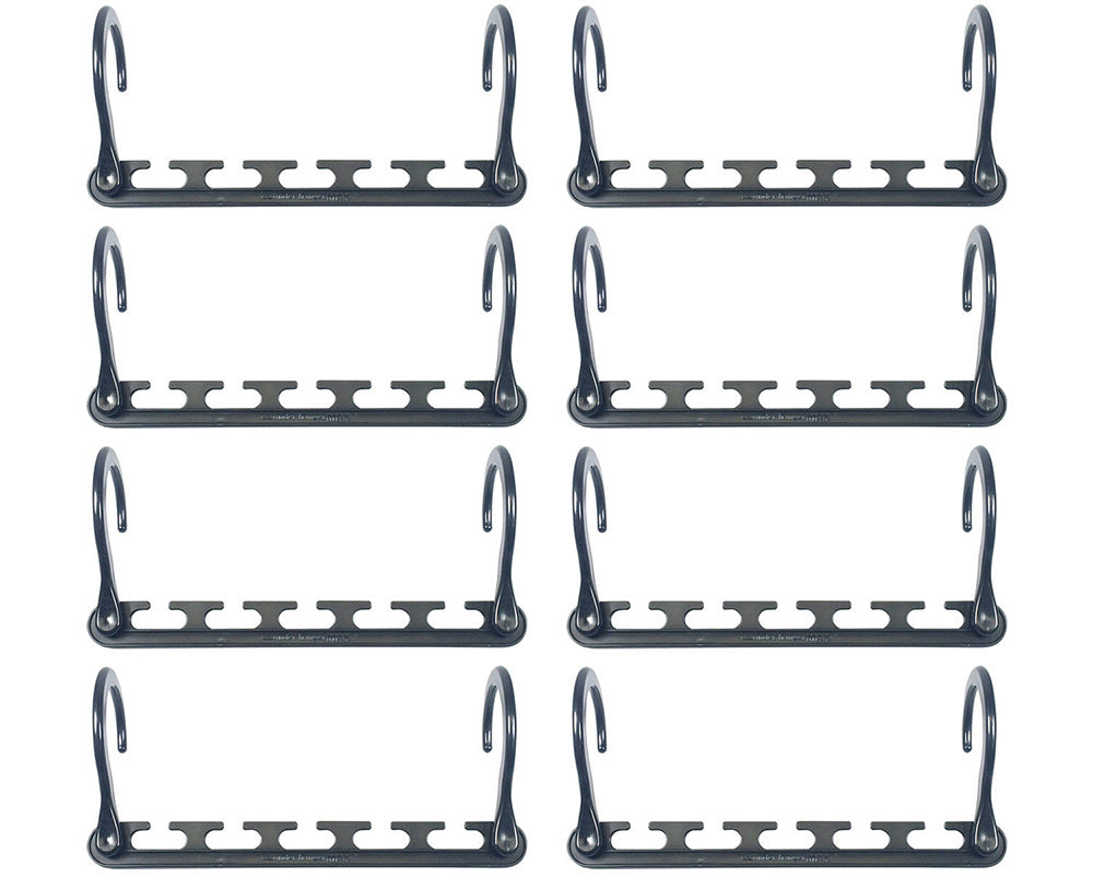 Set 8 organizatoare pentru umerase, Zola®, din plastic, negre Set 8 organizatoare pentru umerase, Zola®, din plastic, negre
